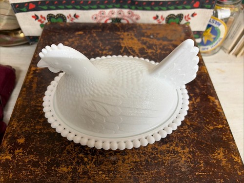 Indiana glass hen - 7”, nest